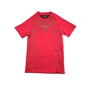 YoungLA 465 Superhero Compression Shirt Mens Medium Red Short Sleeve Gym Lifting